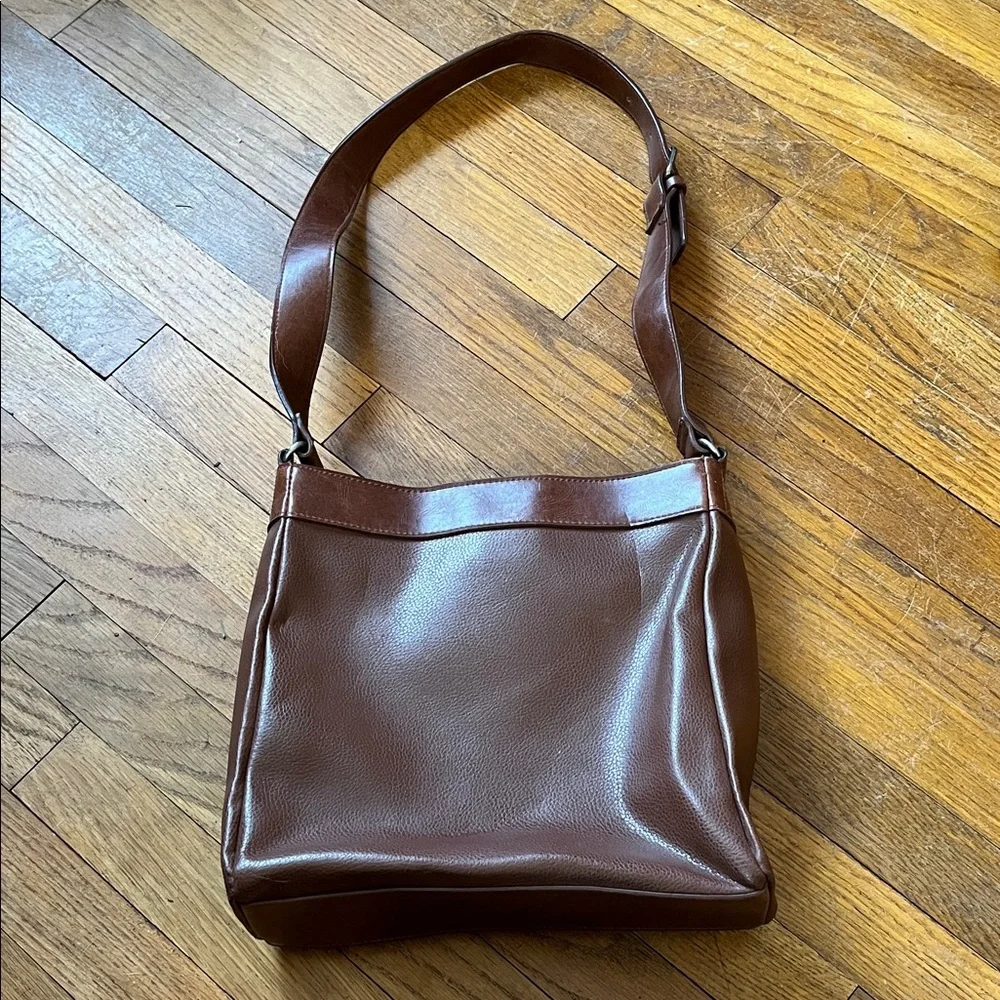 Relic Dark Brown Faux Leather Messenger/Shoulder or Cross-body Bag